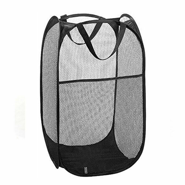 Rebrilliant Portable Laundry Basket, Foldable Laundry Basket, Mesh Pop